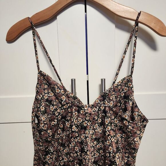 Floral satin mini dress perfect for Fall small - Picture 7 of 10